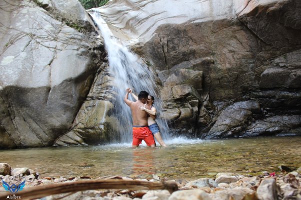 Carmen and Israel dancing Tango at the Waterfall